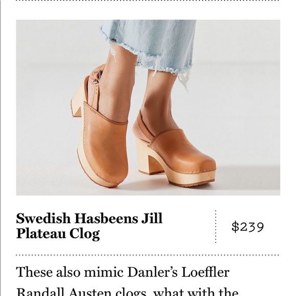 swedish hasbeens jill plateau clog